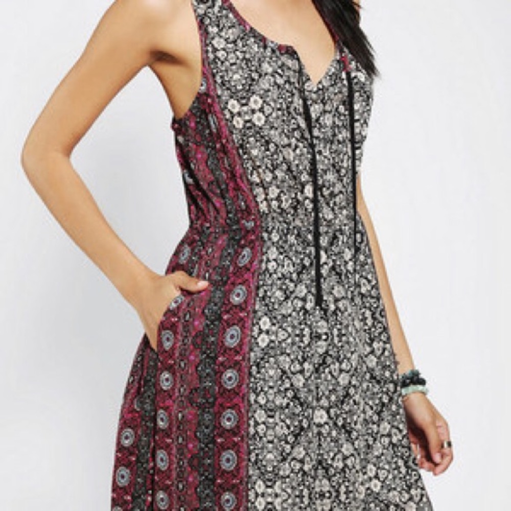 ECOTE Tie-Neck Tank Dress